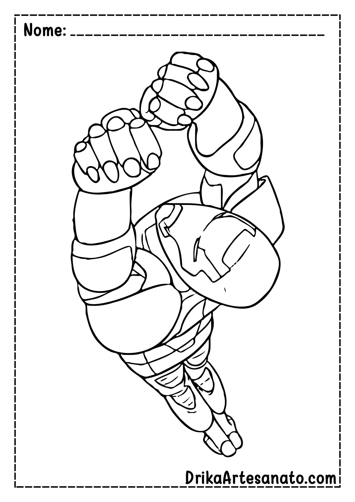 Desenho do Homem de Ferro para Imprimir