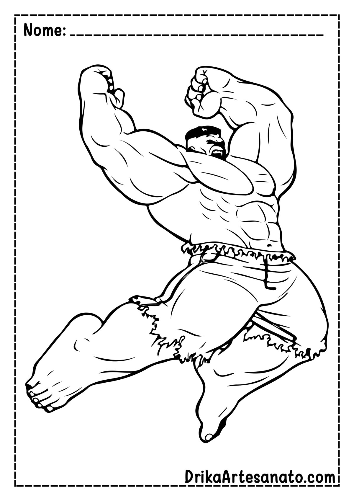 Desenho do Hulk para Colorir
