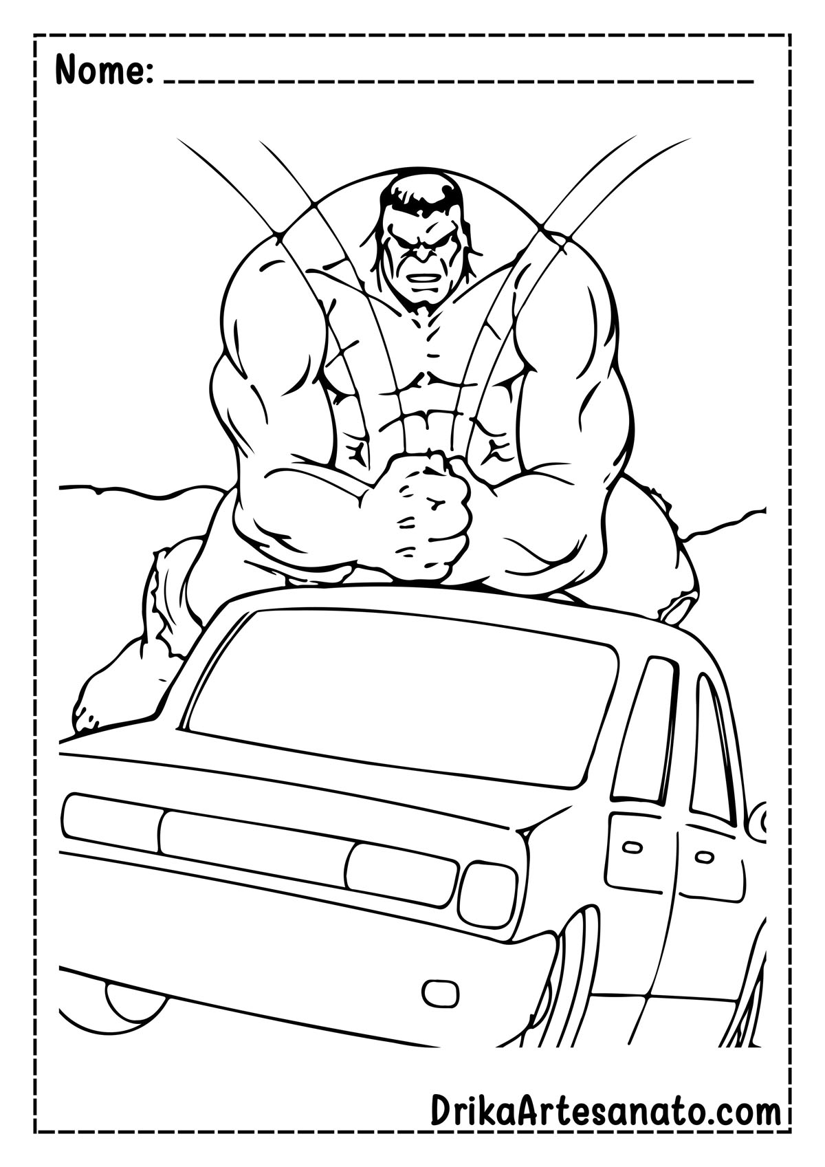 Desenho do Hulk para Imprimir