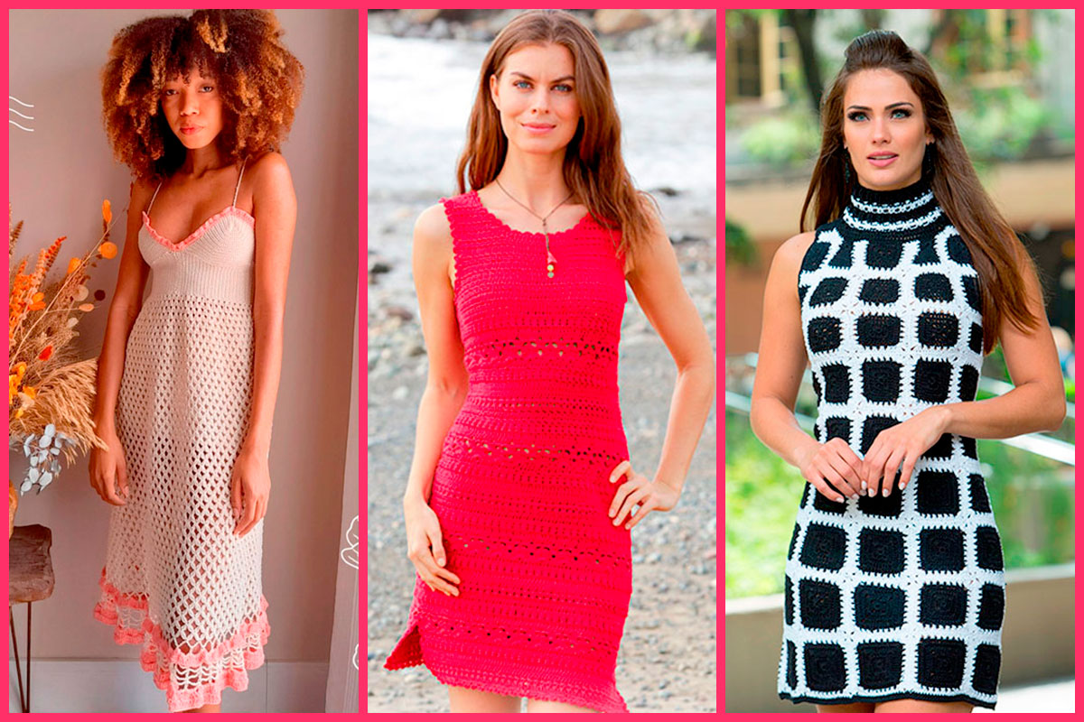 Vestido de Crochê Com Gráfico: 15 Inspirações Encantadoras