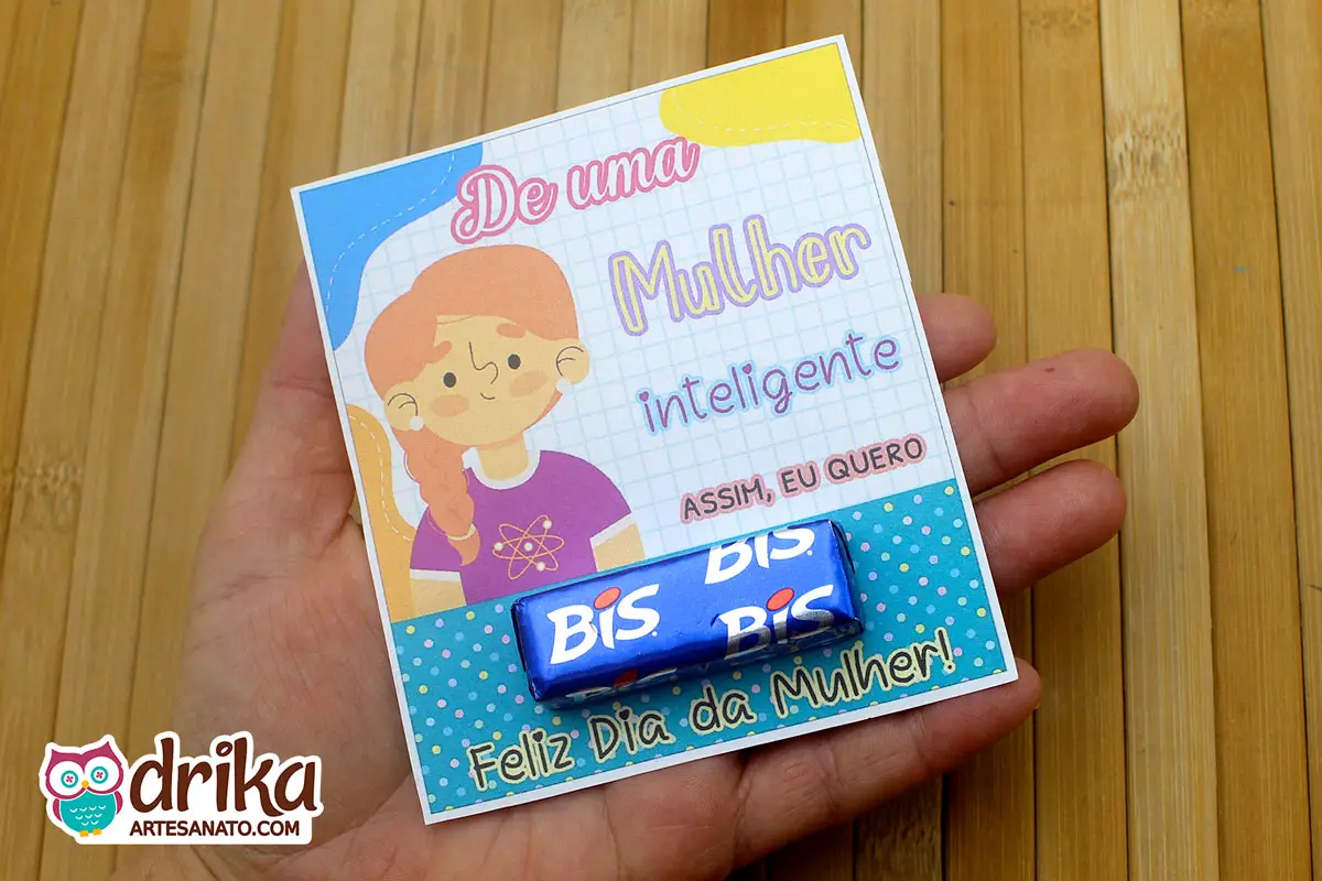 Detalhes que Fazem Diferença: Cartão Bis Dia da Mulher - Faça Alguém Sorrir!