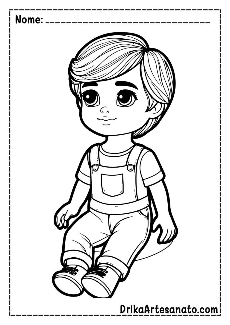 50 Desenhos de Boneca para Colorir Grátis em PDF