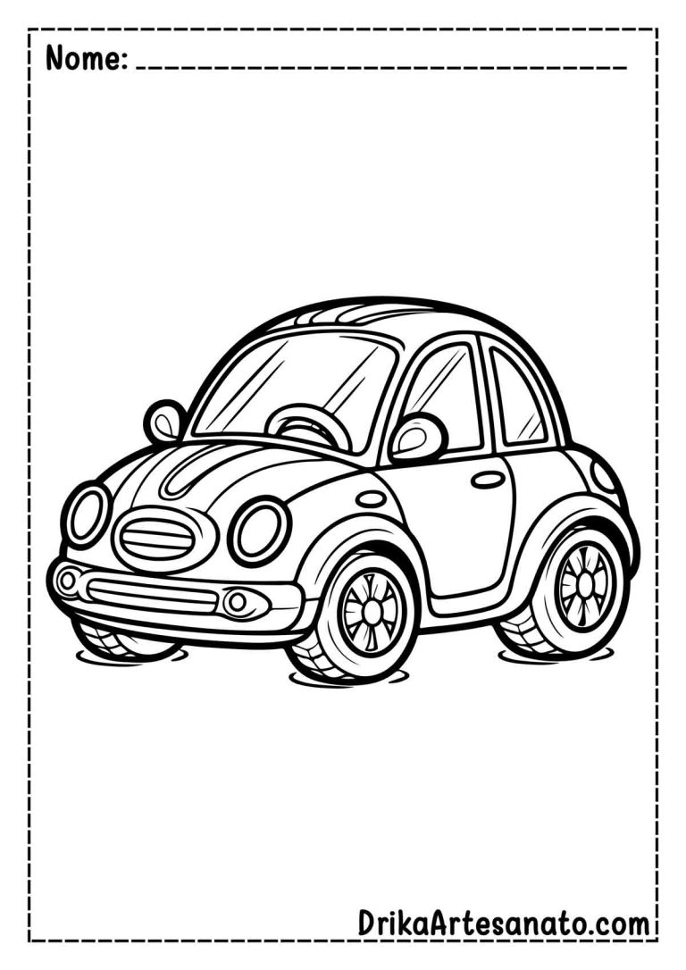 50 Desenhos de Carro para Colorir Grátis em PDF