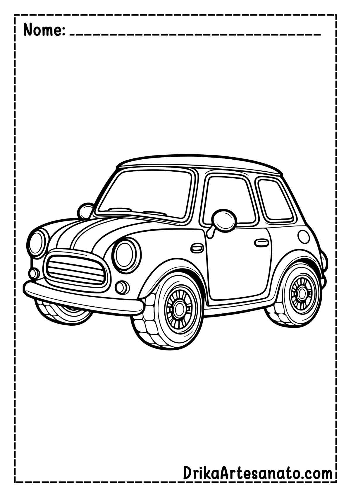 Desenho de Carro Simples para Imprimir