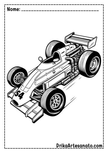 desenho para colorir carros de corrida