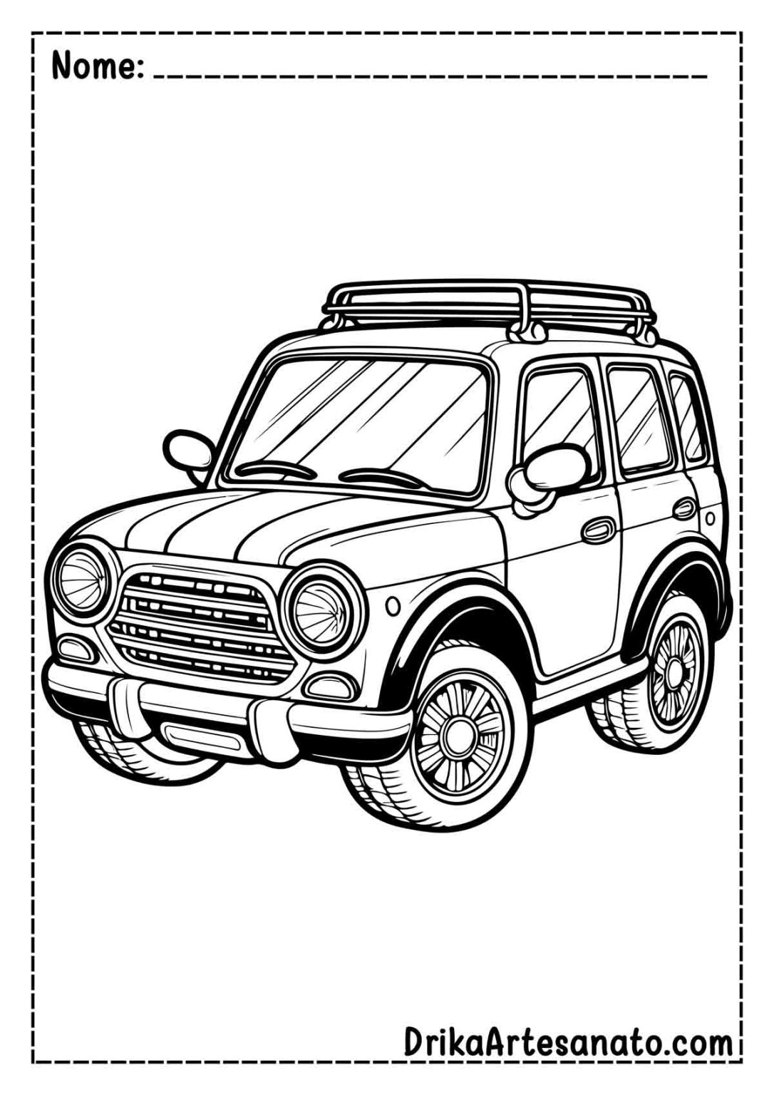 50 Desenhos de Carro para Colorir Grátis em PDF