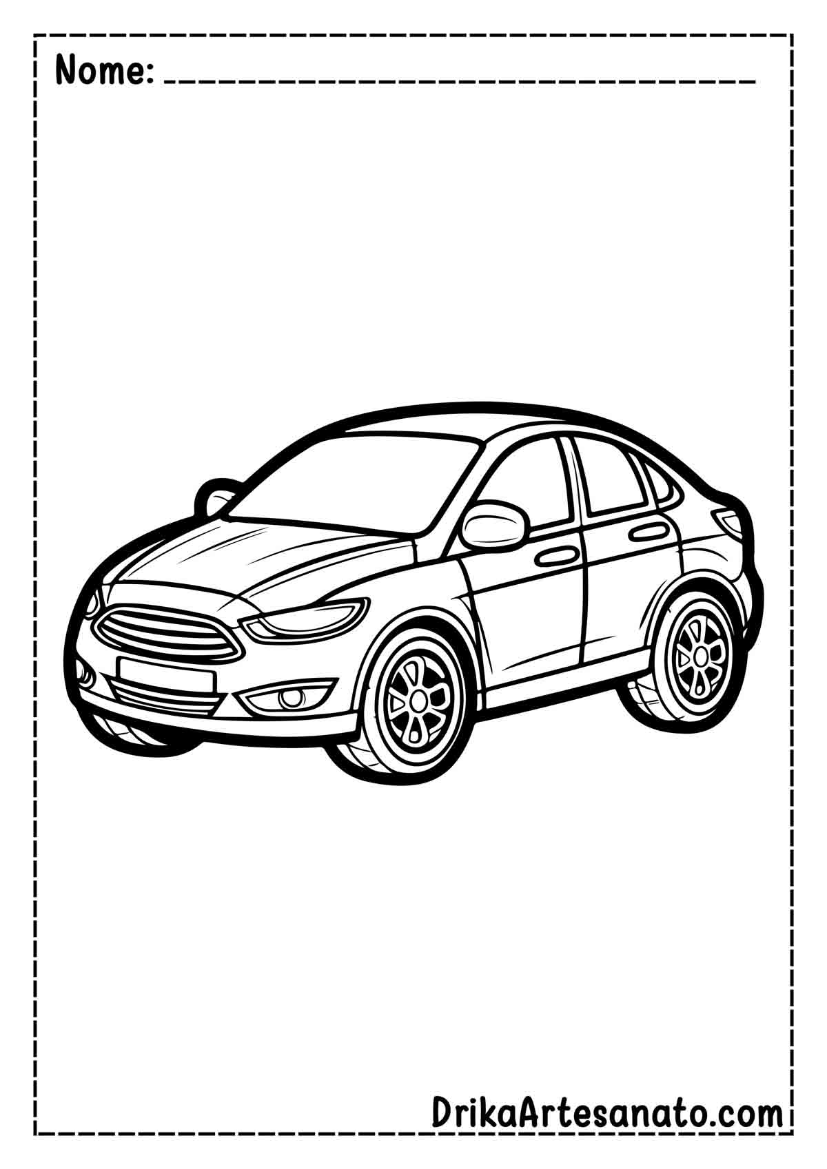 Desenho de Carro Fácil para Pintar