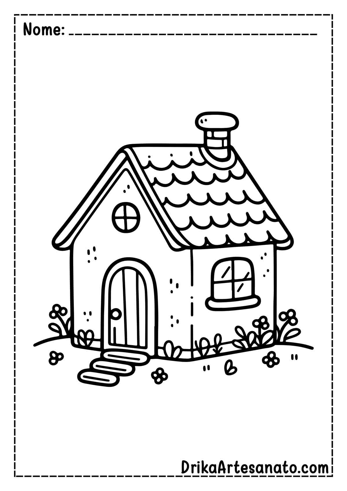 Desenho de Casa Simples para Colorir