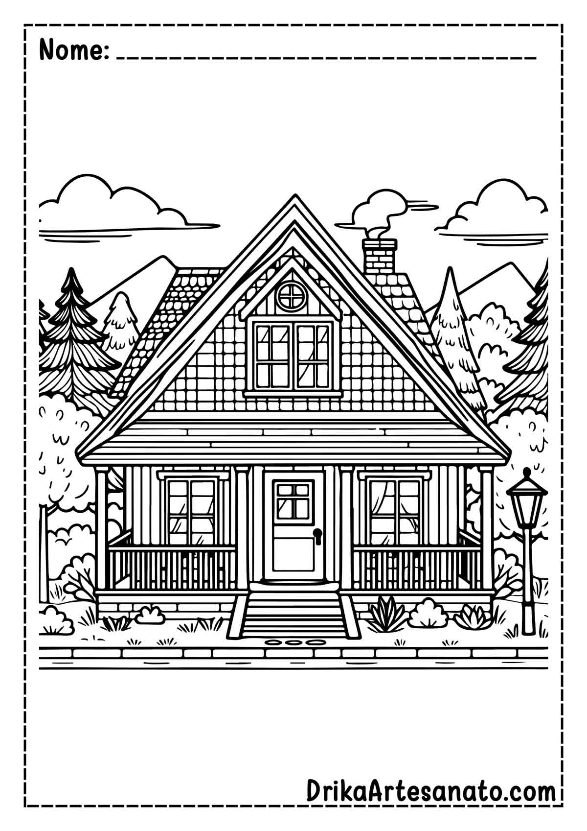 Desenho de Casa para Colorir