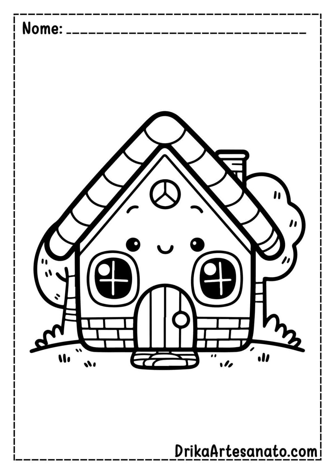 50 Desenhos de Casa para Colorir Grátis em PDF