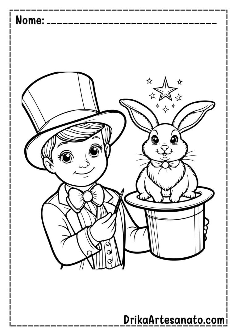 50 Desenhos de Circo para Colorir Grátis em PDF