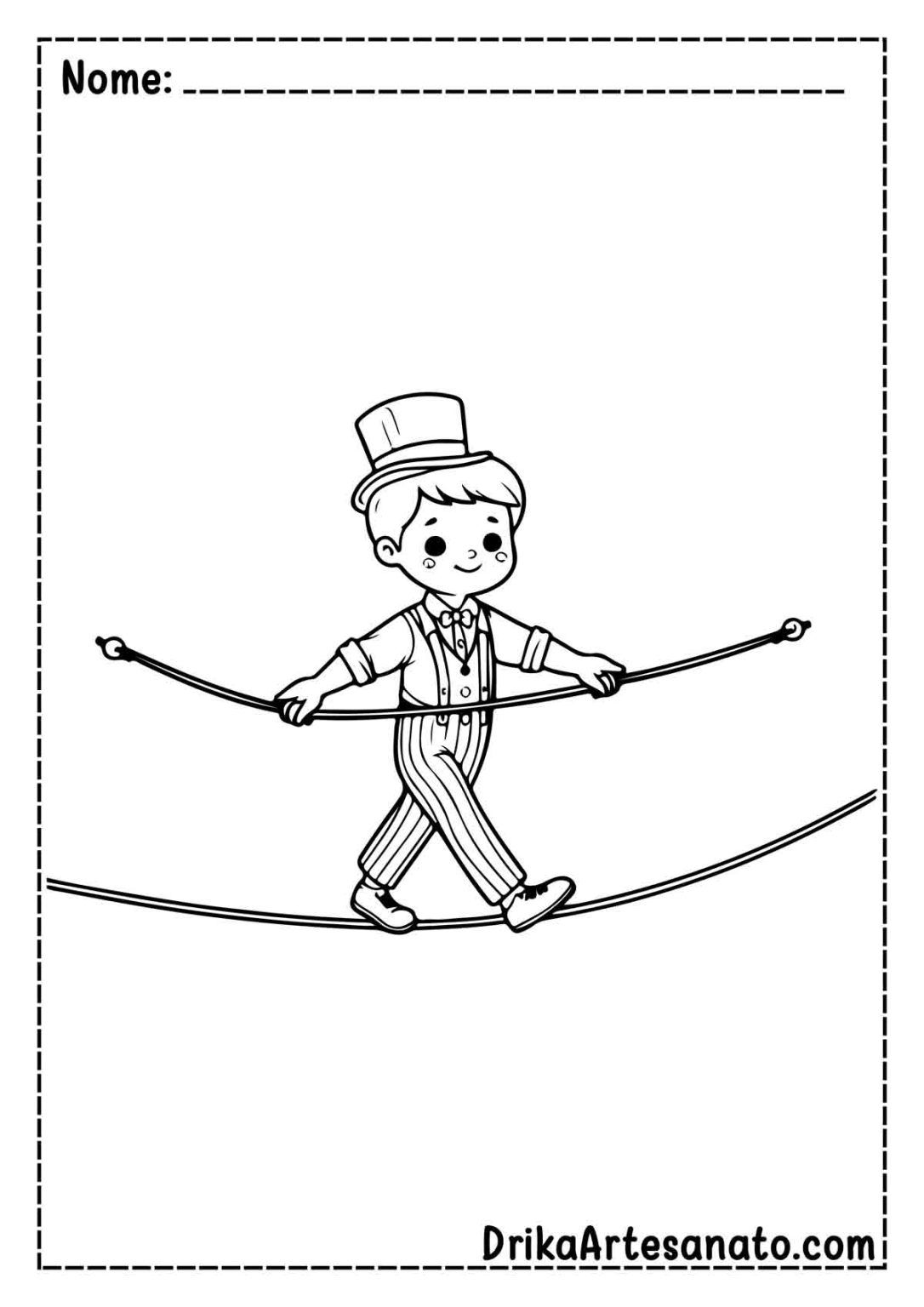 50 Desenhos de Circo para Colorir Grátis em PDF