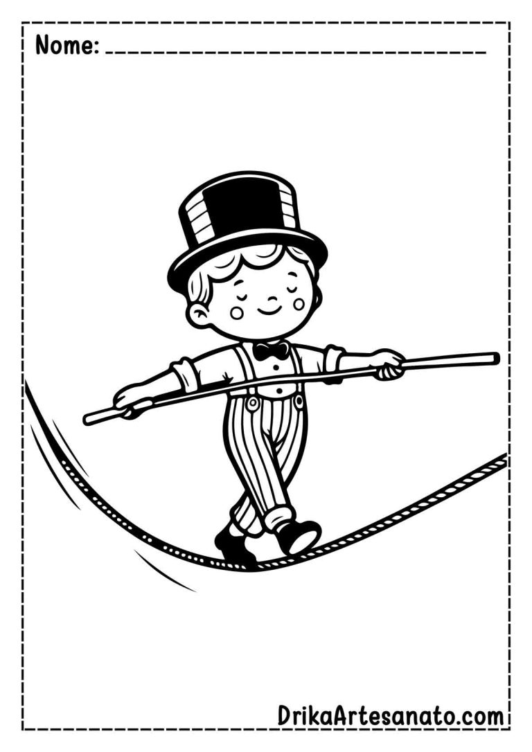 50 Desenhos de Circo para Colorir Grátis em PDF