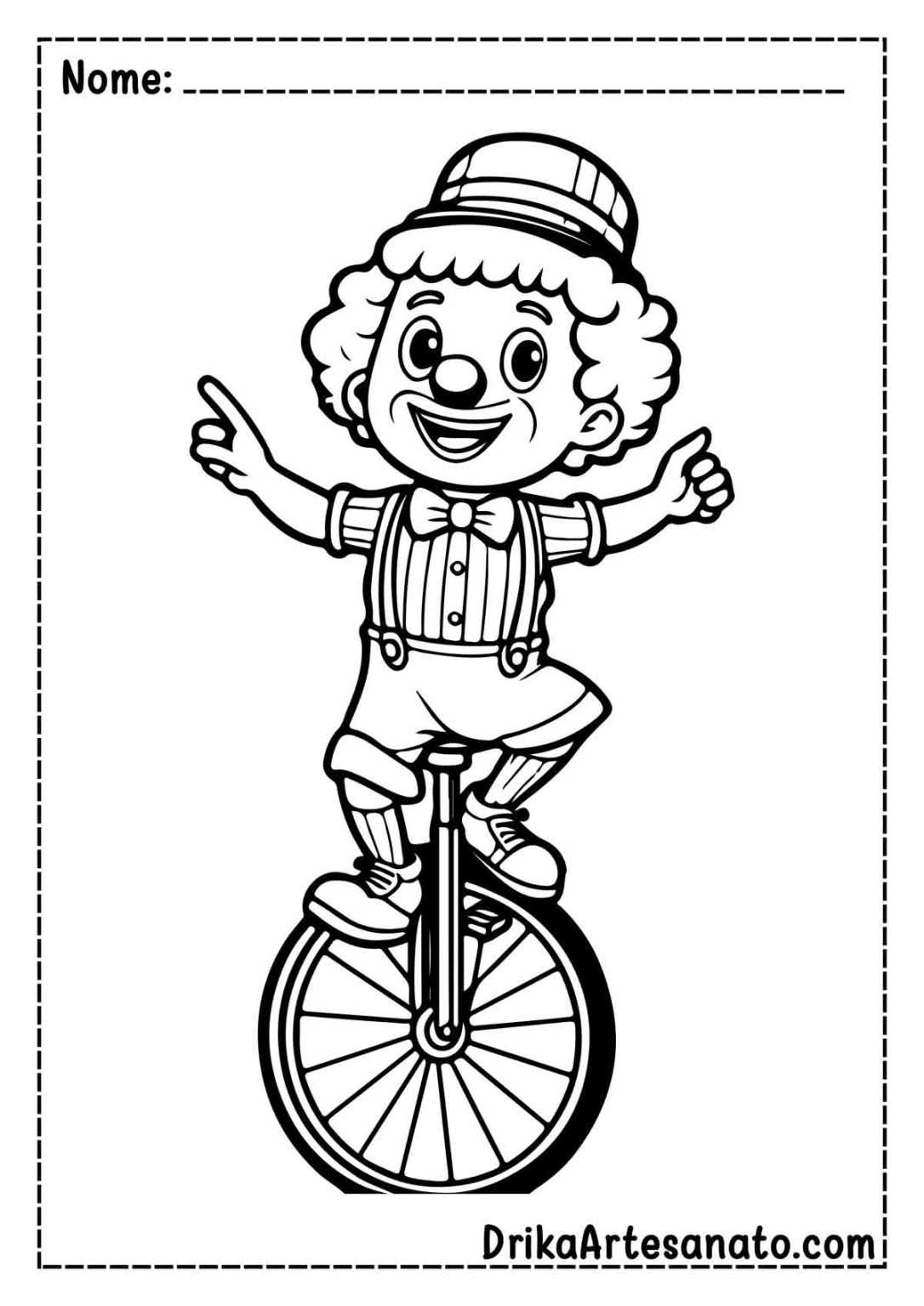 50 Desenhos de Circo para Colorir Grátis em PDF