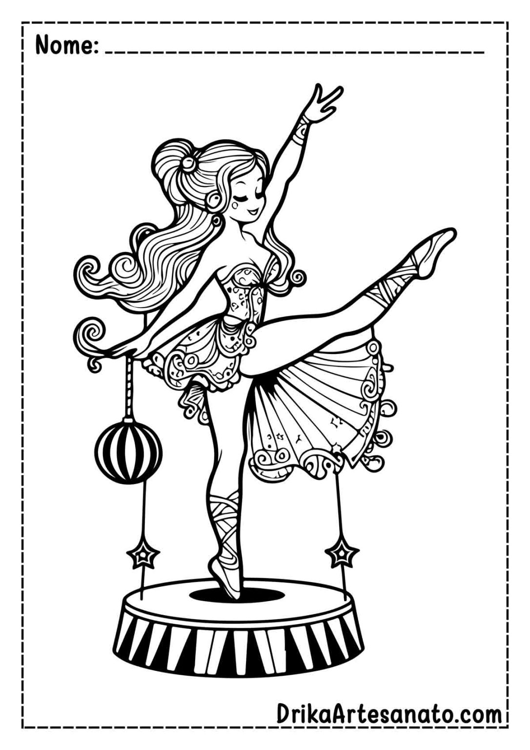 50 Desenhos de Circo para Colorir Grátis em PDF