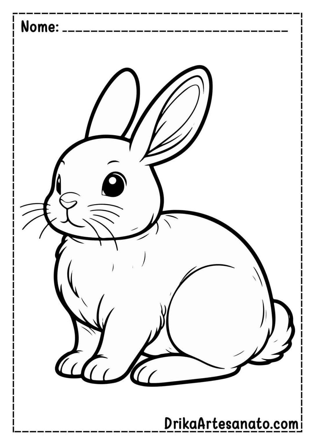 50 Desenhos de Coelho da Páscoa para Colorir Grátis em PDF