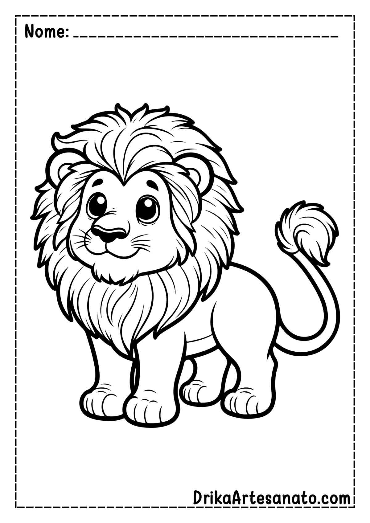 Desenho de Leão para Pintar