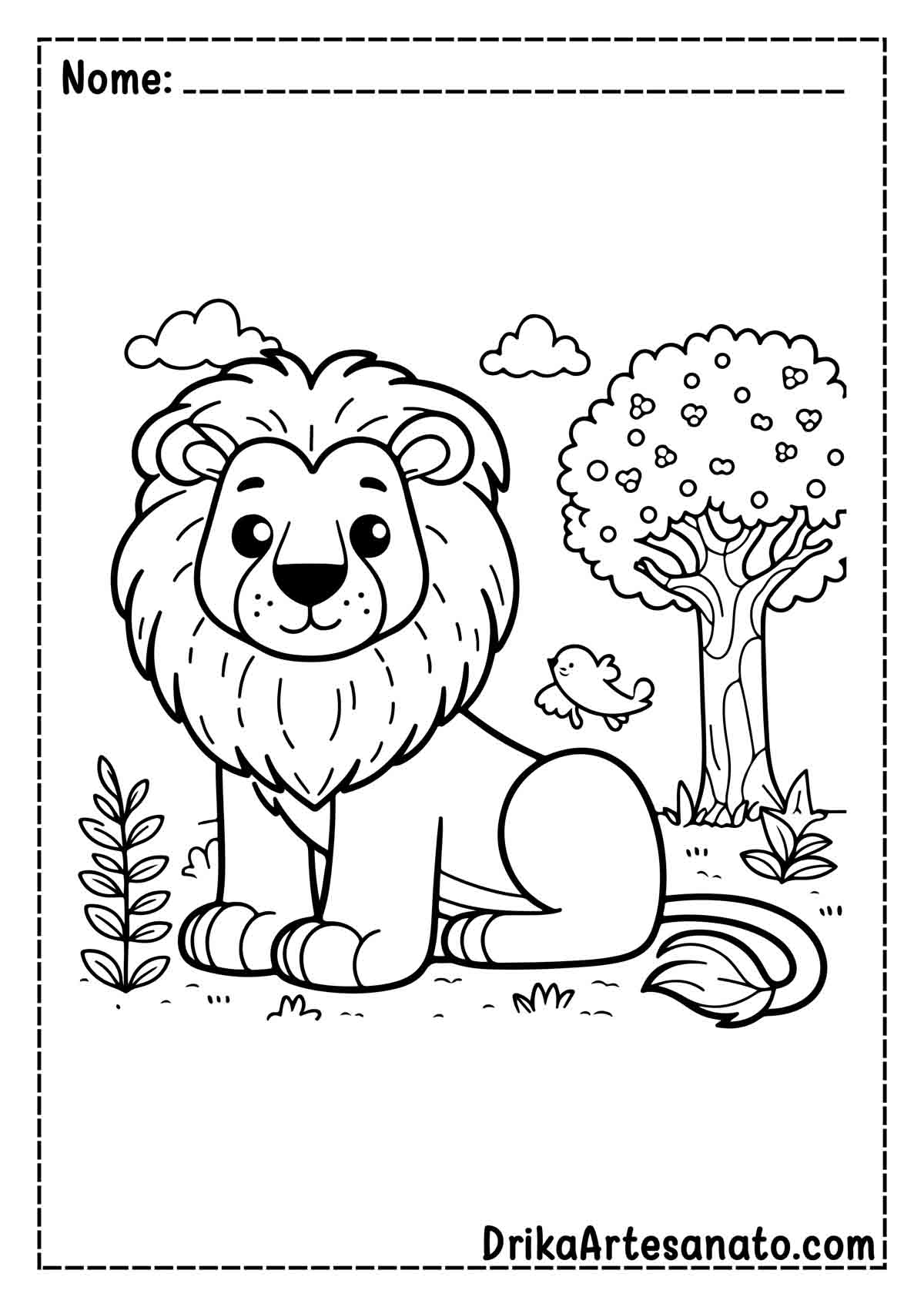 Desenho de Leão para Colorir