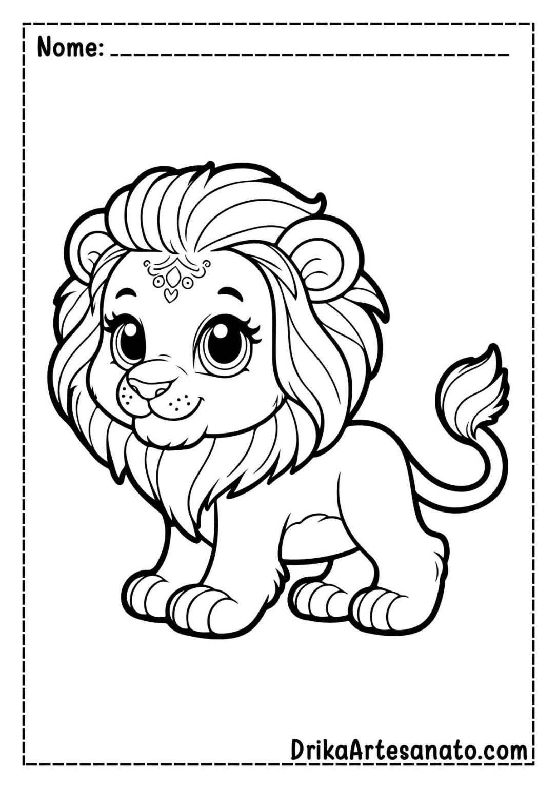 50 Desenhos de Leão para Colorir Grátis em PDF