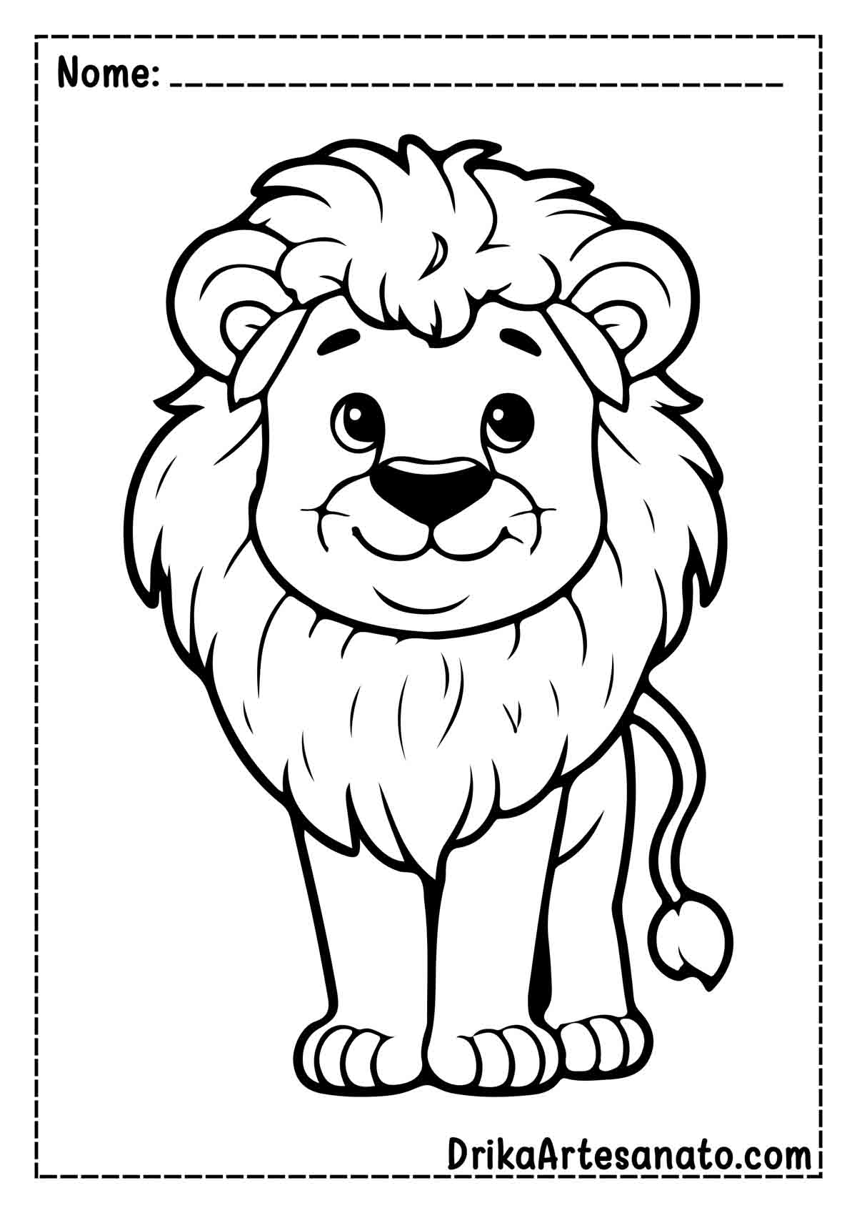 Desenho de Leão para Imprimir e Colorir