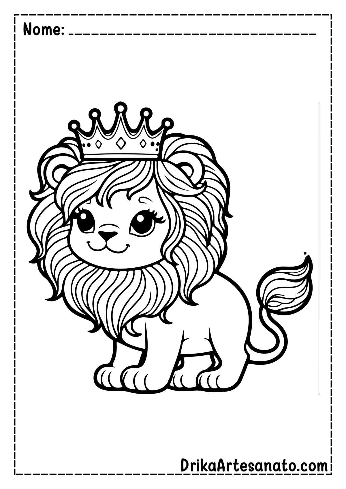 Desenho de Leão para Colorir e Imprimir