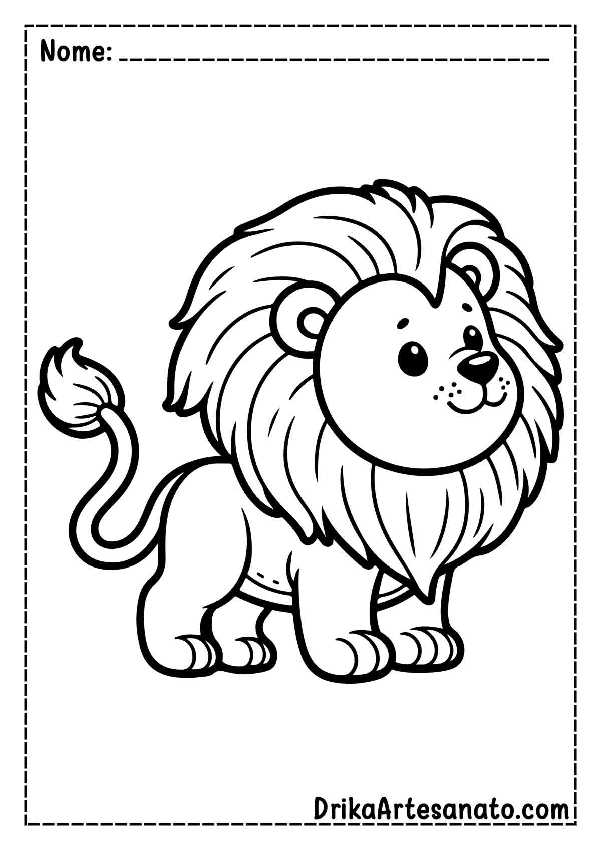 Desenho de Leão para Imprimir