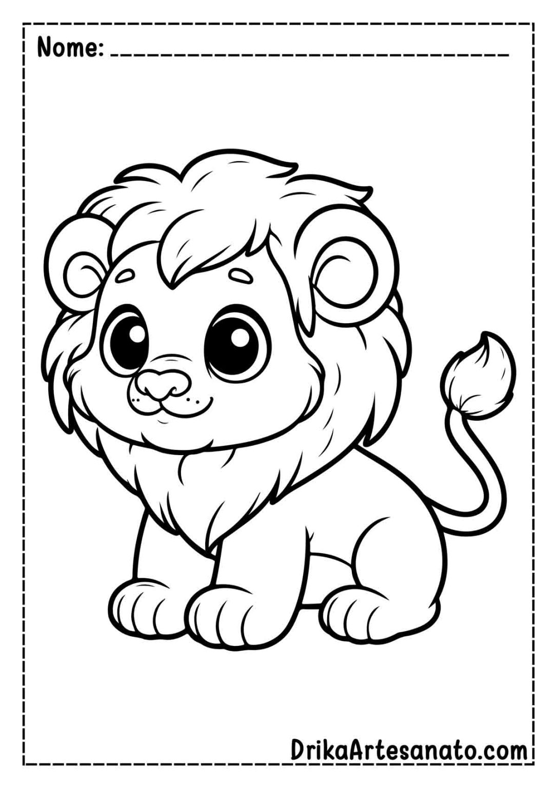 50 Desenhos de Leão para Colorir Grátis em PDF