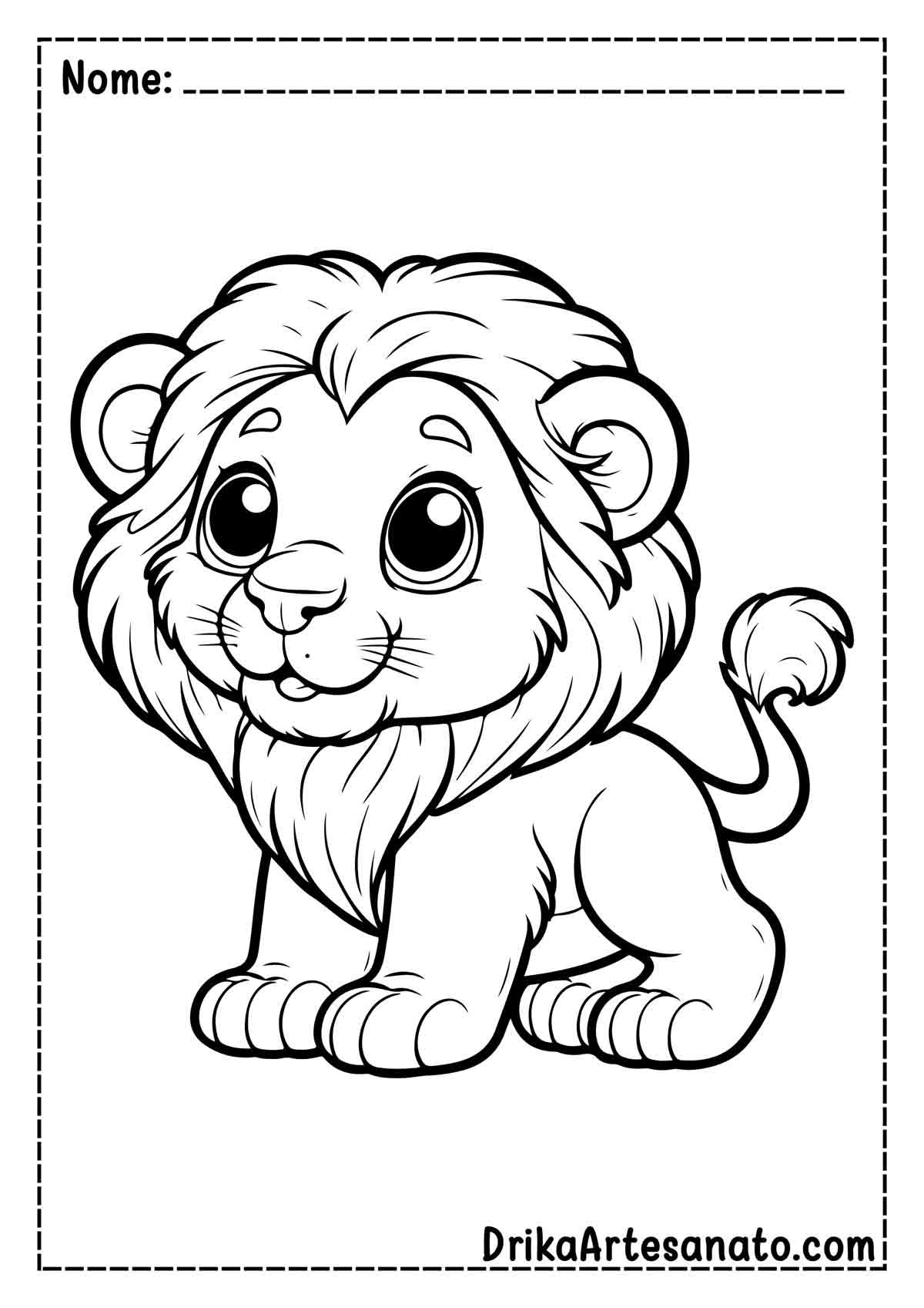 Foto de Desenho de Leão para Colorir
