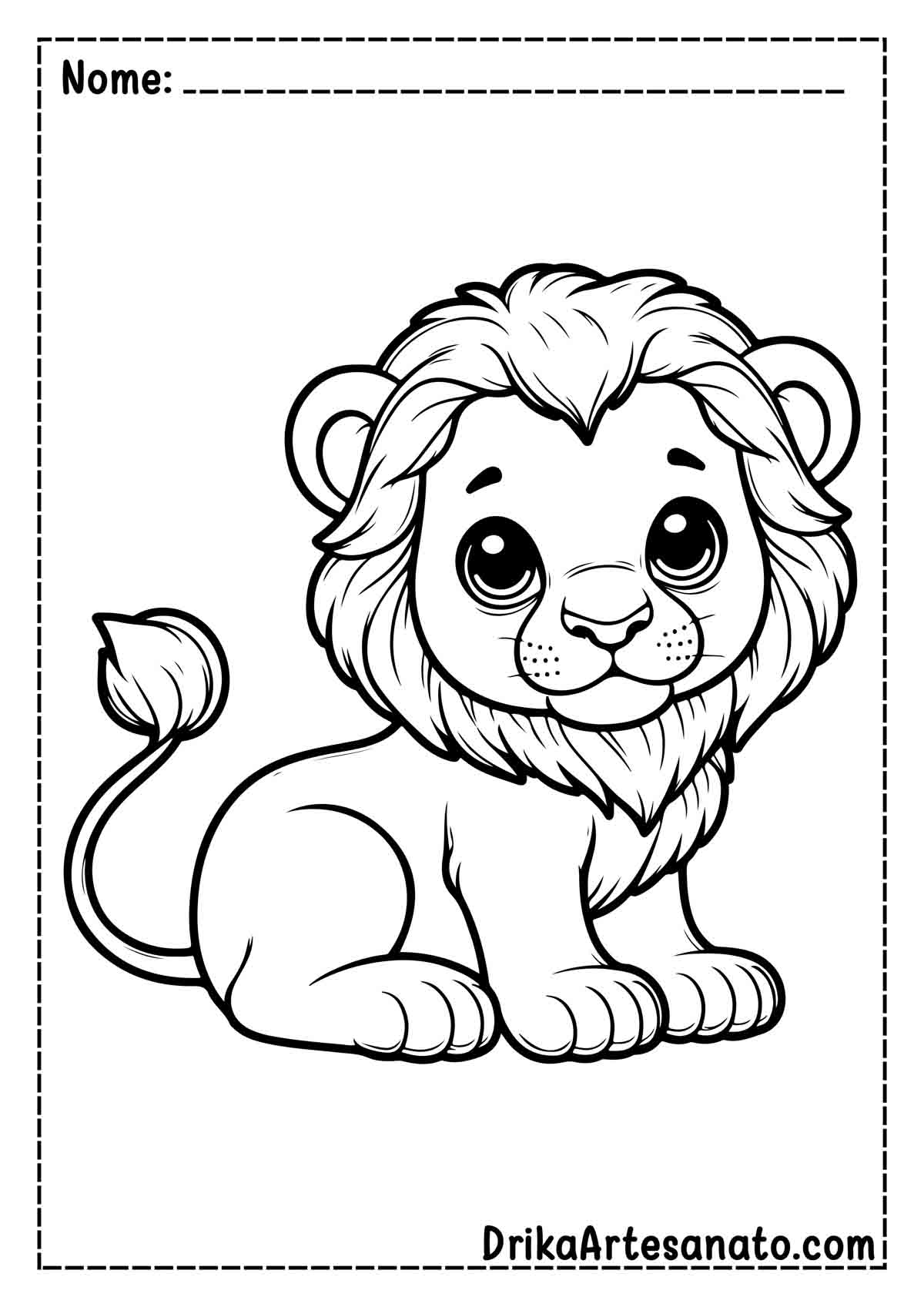 Imagem de Desenho de Leão para Colorir