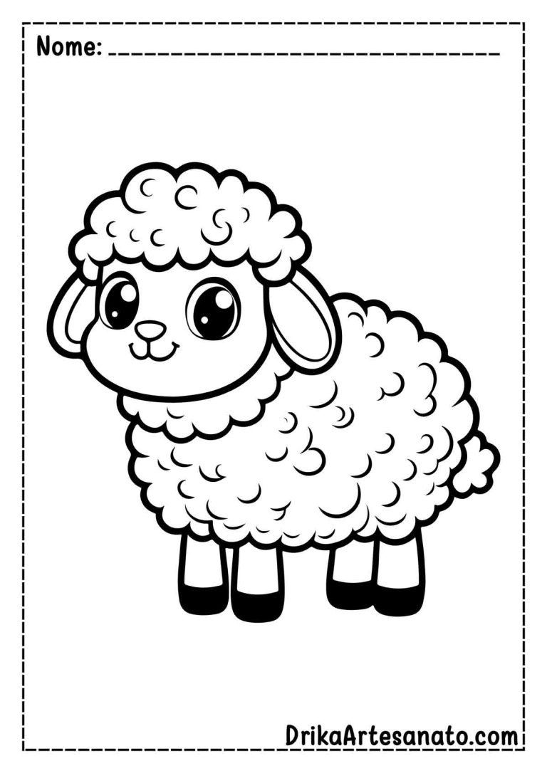 50 Desenhos de Ovelha para Colorir Grátis em PDF