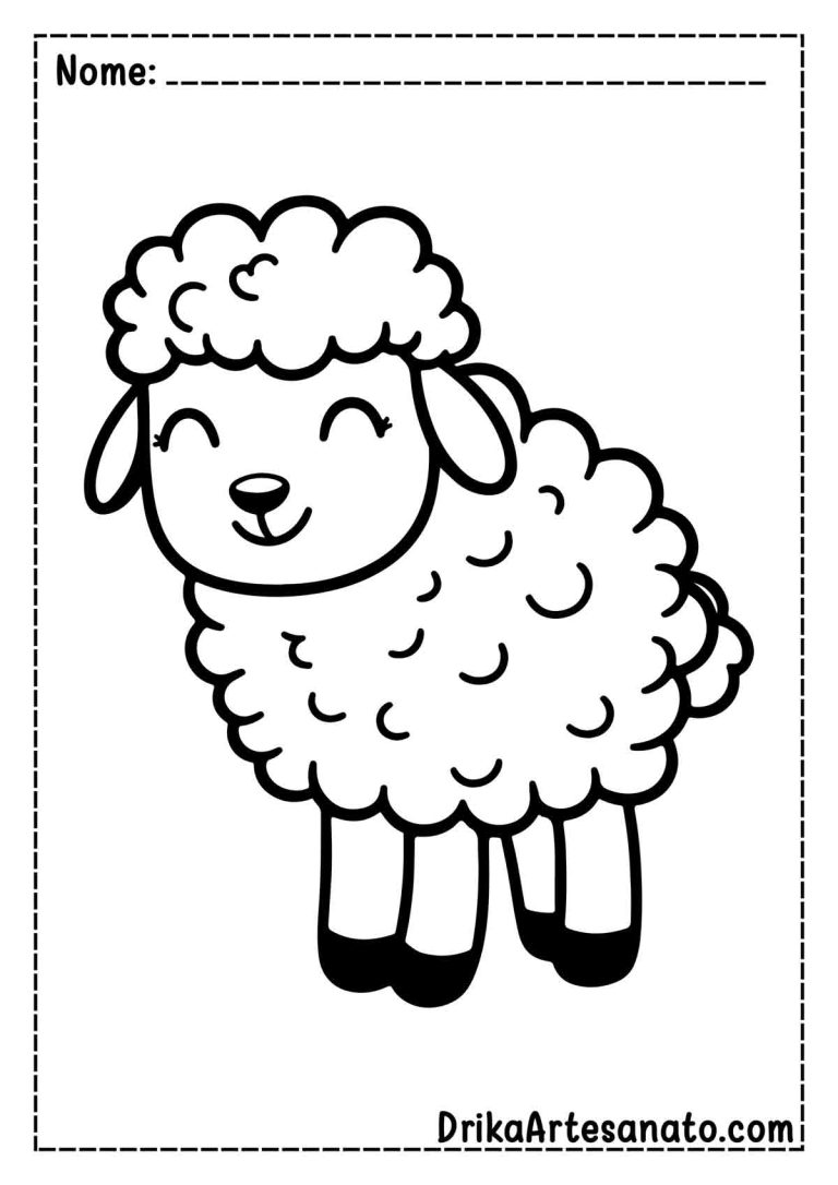 50 Desenhos de Ovelha para Colorir Grátis em PDF