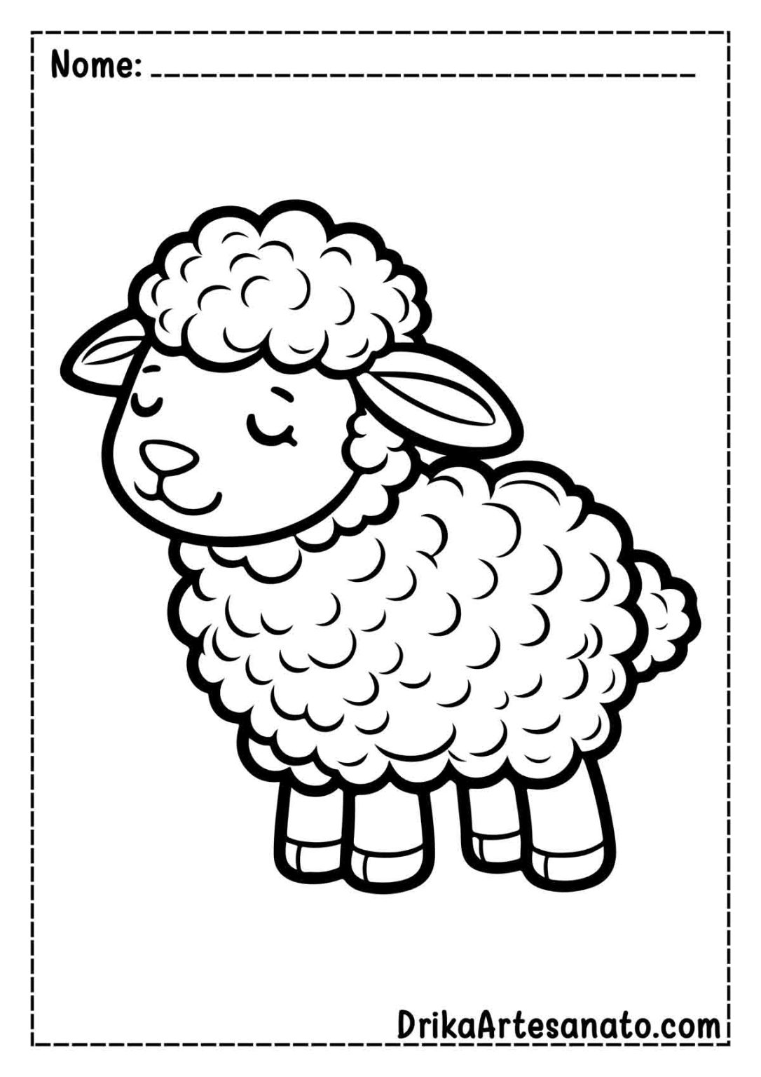 50 Desenhos de Ovelha para Colorir Grátis em PDF