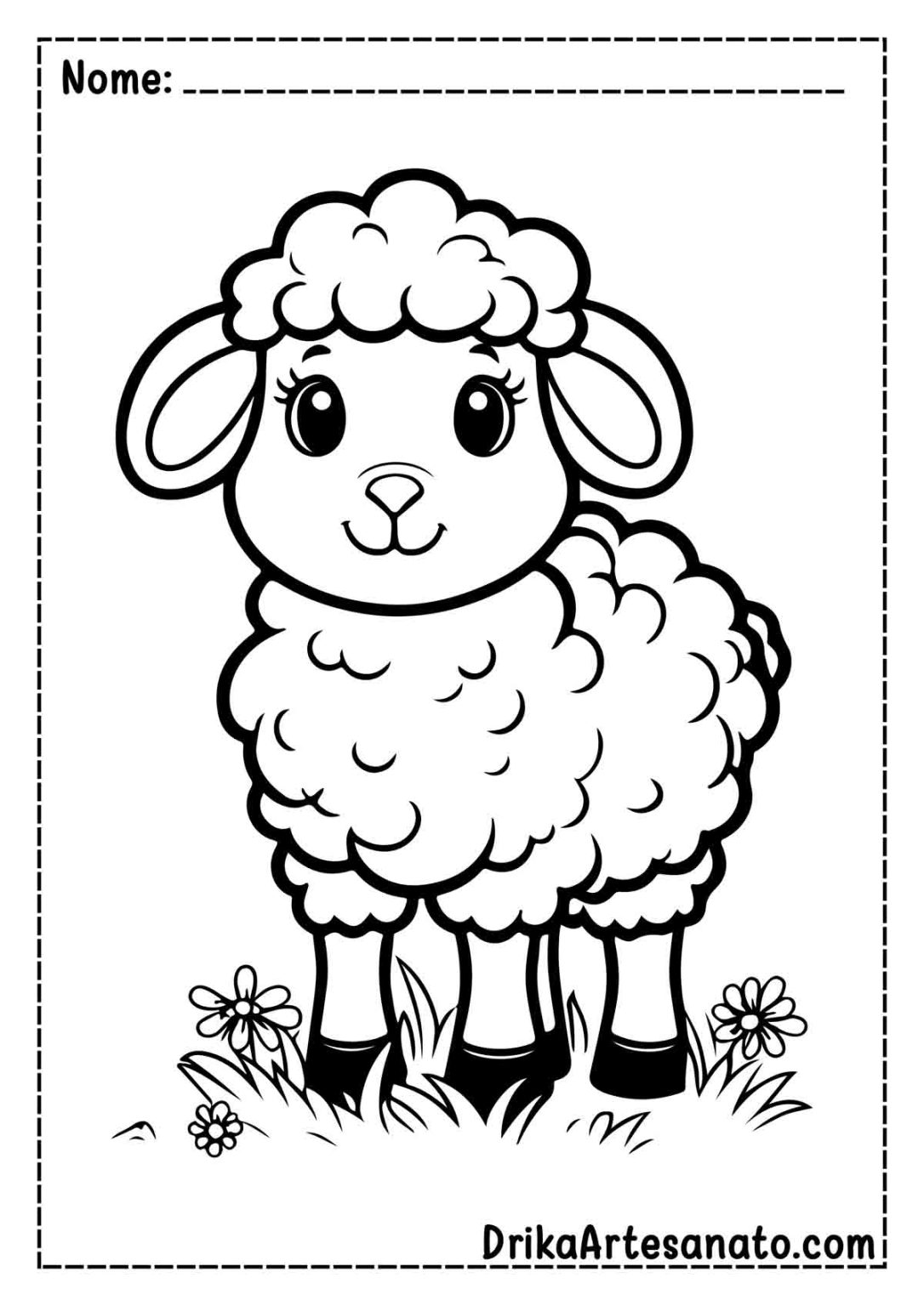 50 Desenhos de Ovelha para Colorir Grátis em PDF