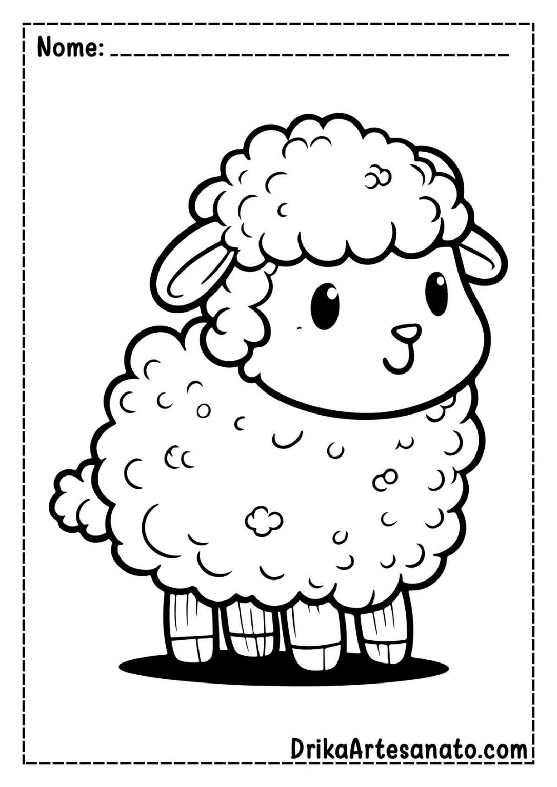 50 Desenhos de Ovelha para Colorir Grátis em PDF
