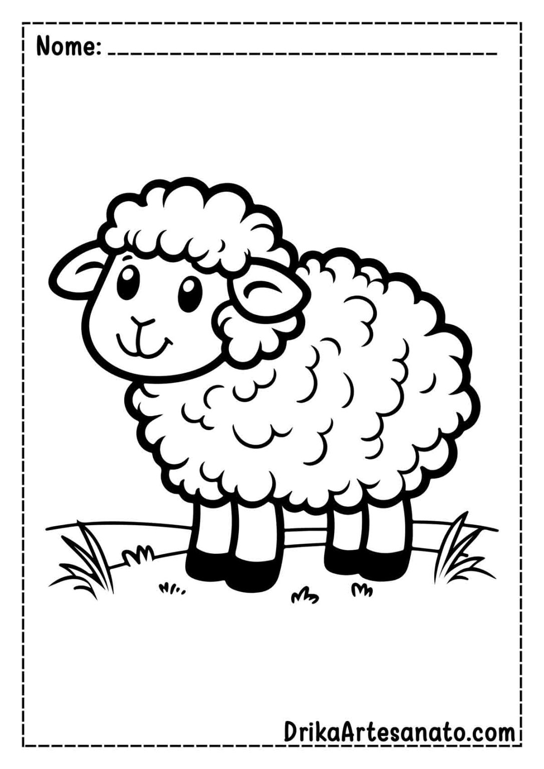 50 Desenhos de Ovelha para Colorir Grátis em PDF
