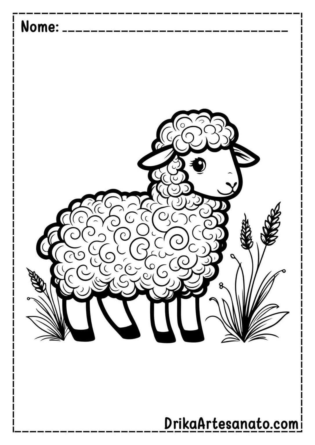 50 Desenhos de Ovelha para Colorir Grátis em PDF