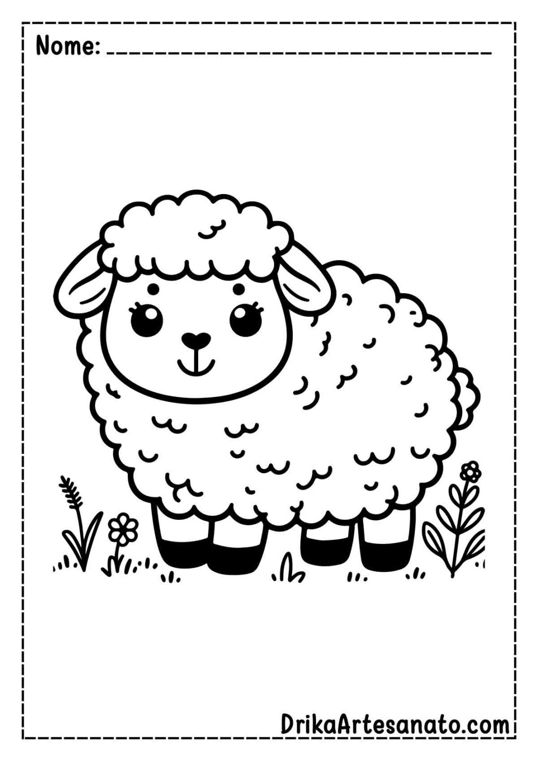 50 Desenhos de Ovelha para Colorir Grátis em PDF