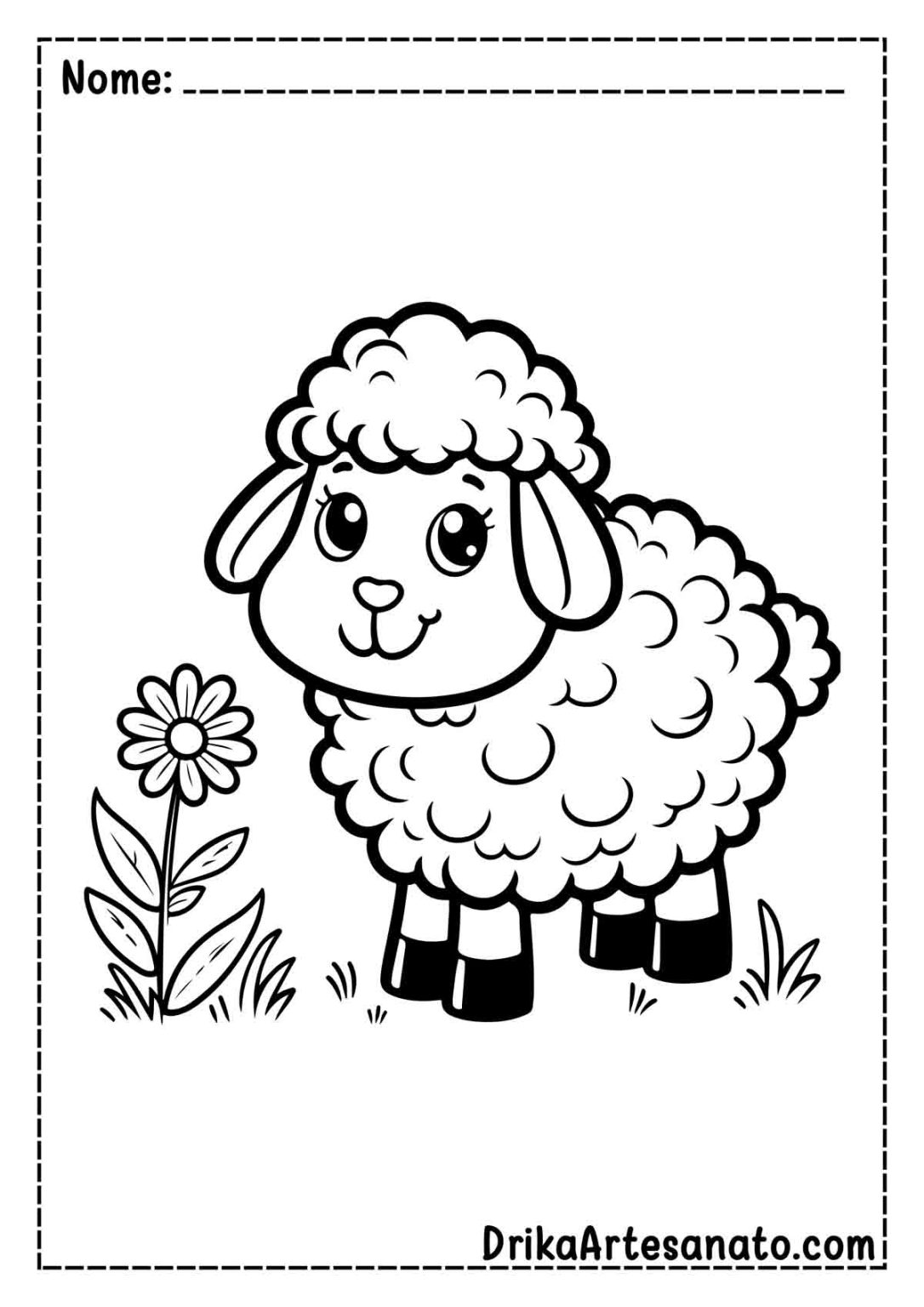 50 Desenhos de Ovelha para Colorir Grátis em PDF