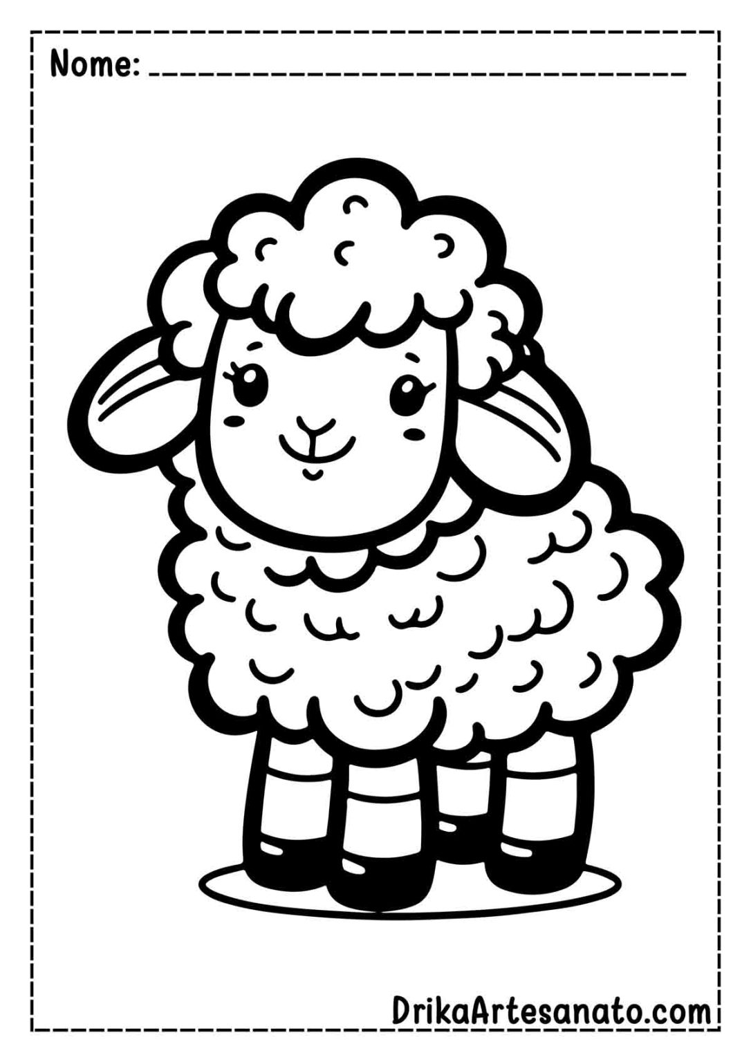 50 Desenhos de Ovelha para Colorir Grátis em PDF