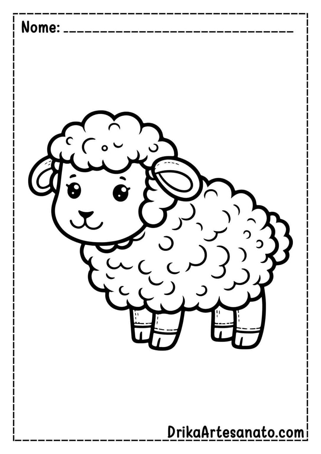 50 Desenhos de Ovelha para Colorir Grátis em PDF