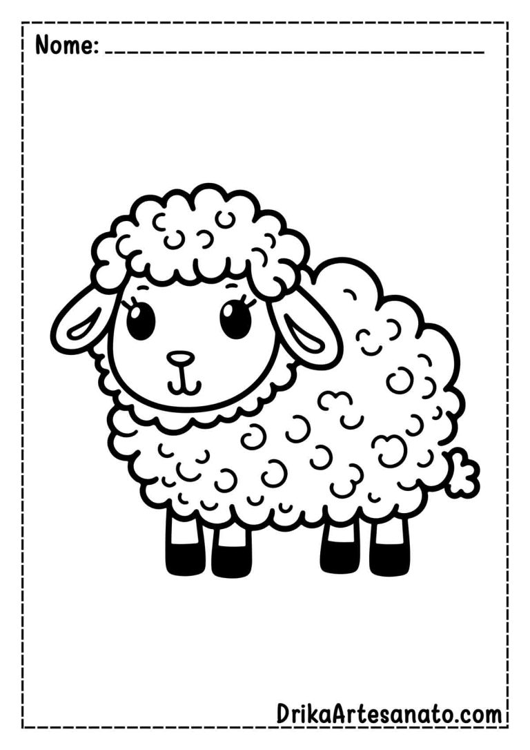 50 Desenhos de Ovelha para Colorir Grátis em PDF