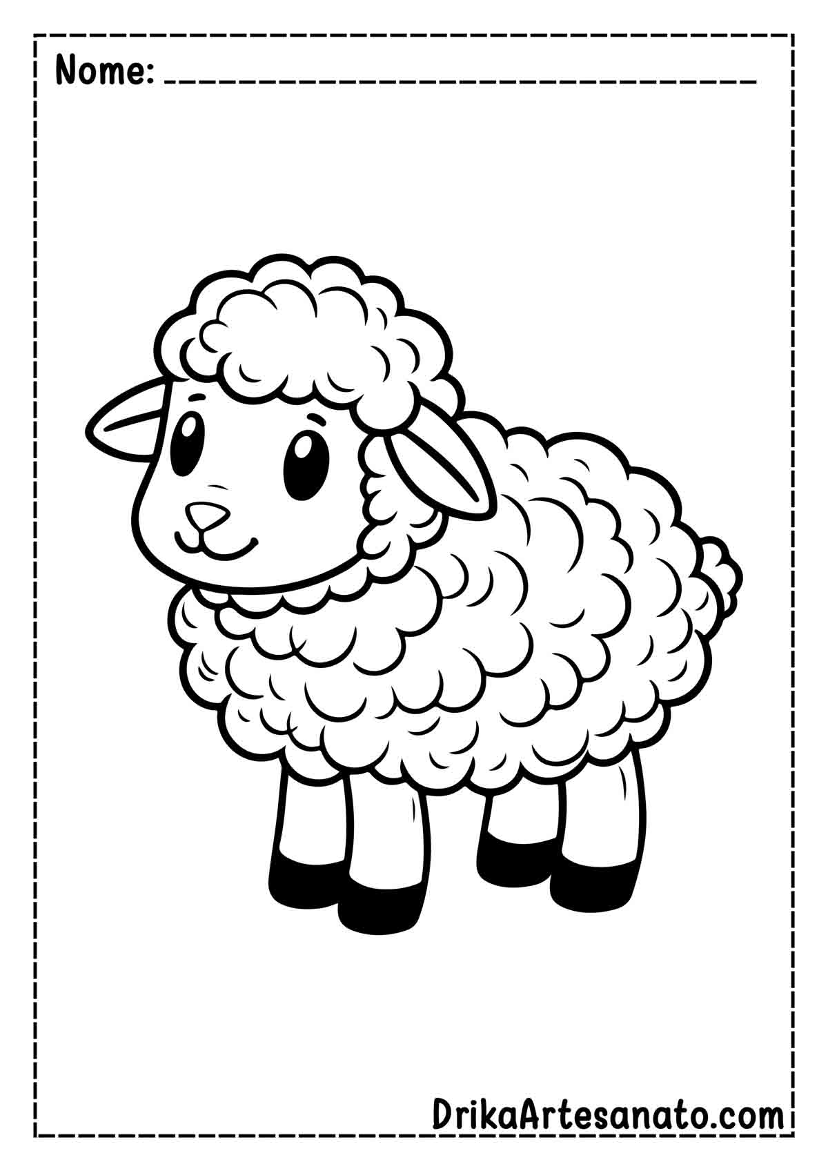Desenho de Ovelha para Imprimir