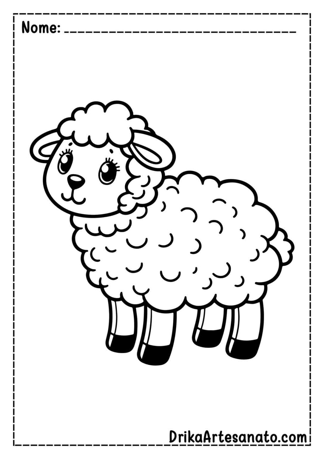 50 Desenhos de Ovelha para Colorir Grátis em PDF