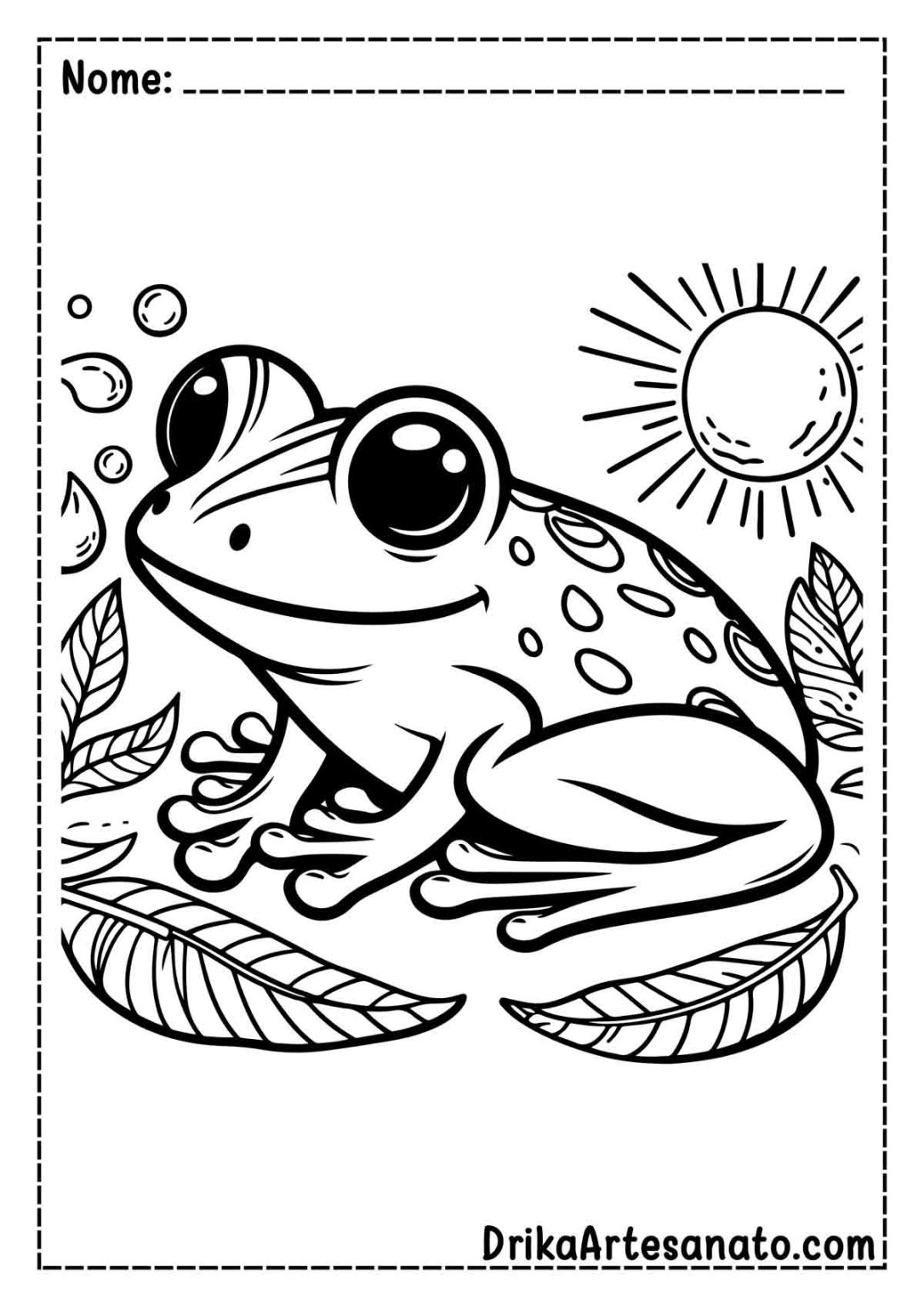 50 Desenhos de Sapo para Colorir Grátis em PDF