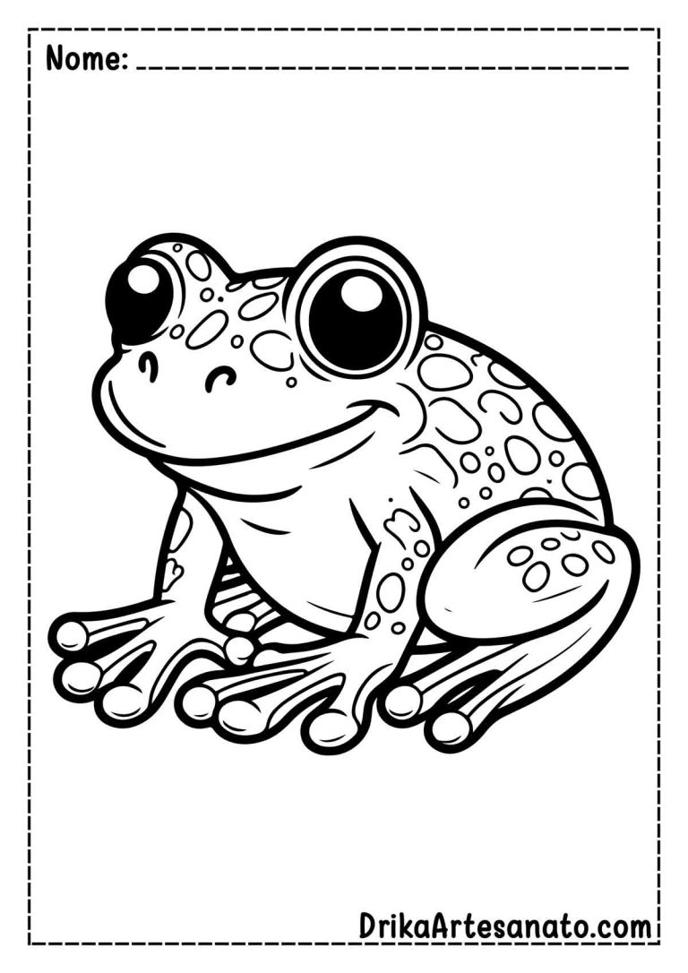 50 Desenhos de Sapo para Colorir Grátis em PDF