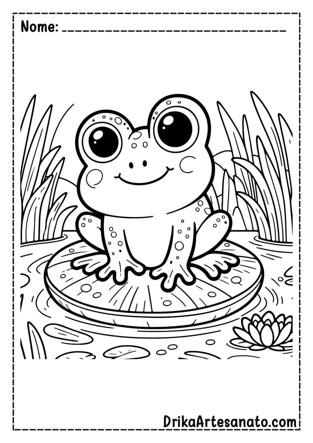 50 Desenhos de Sapo para Colorir Grátis em PDF