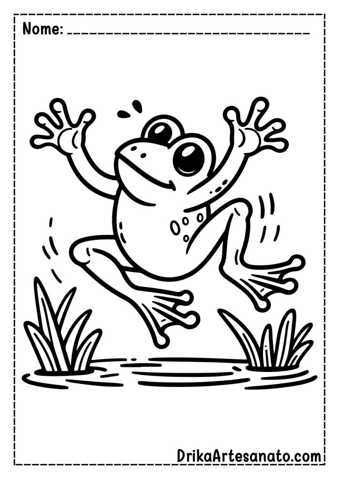 50 Desenhos de Sapo para Colorir Grátis em PDF