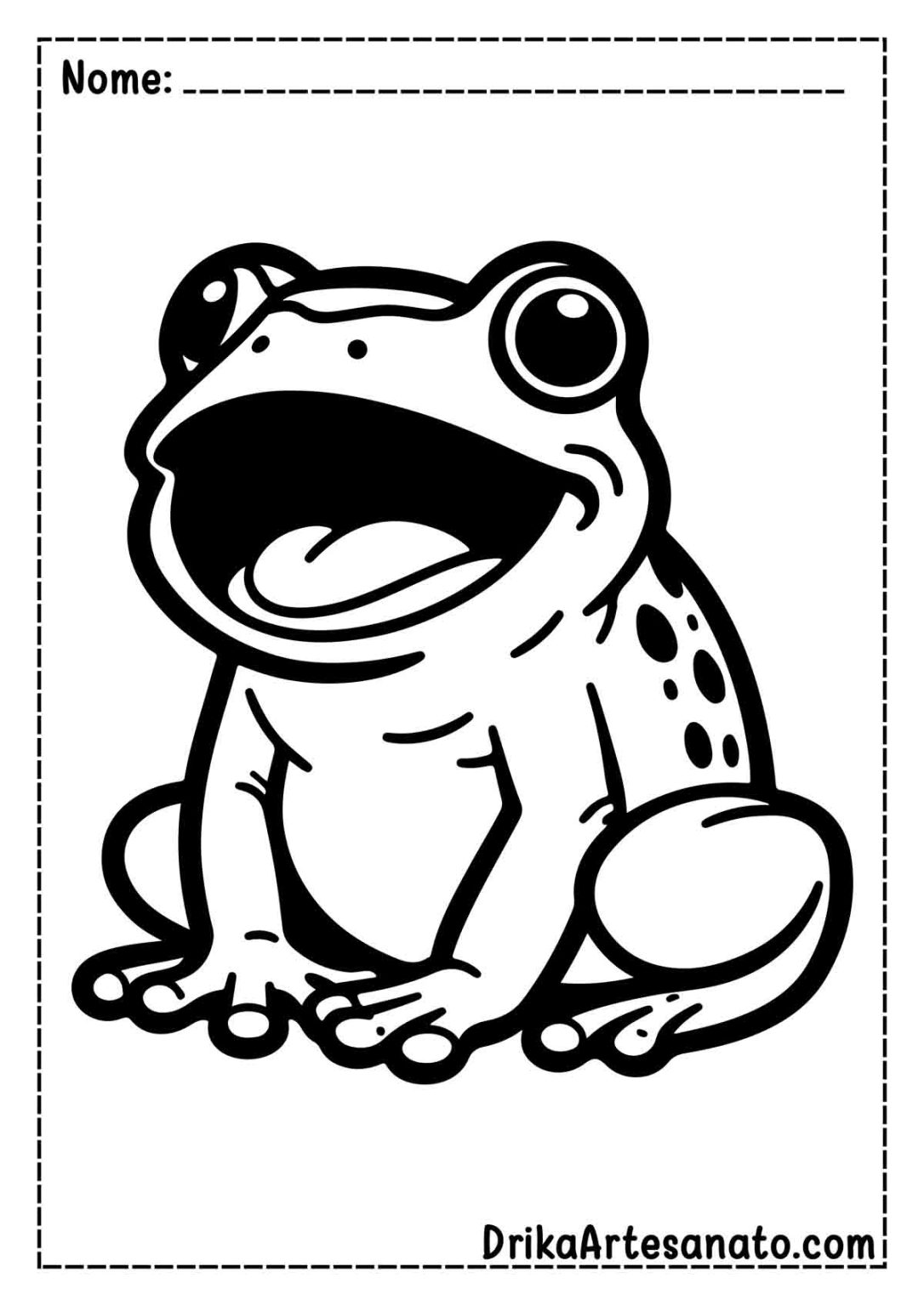 50 Desenhos de Sapo para Colorir Grátis em PDF