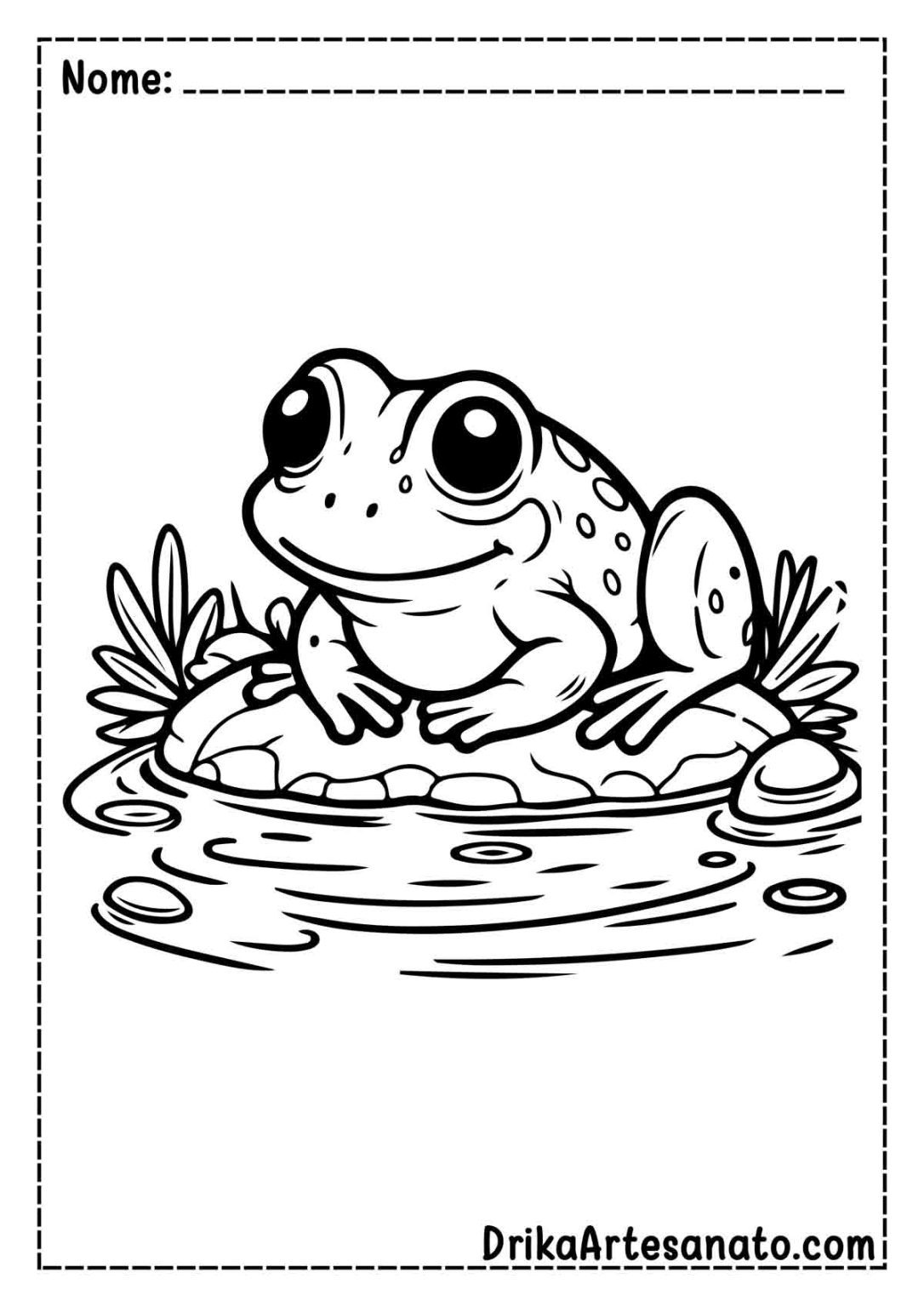 50 Desenhos de Sapo para Colorir Grátis em PDF