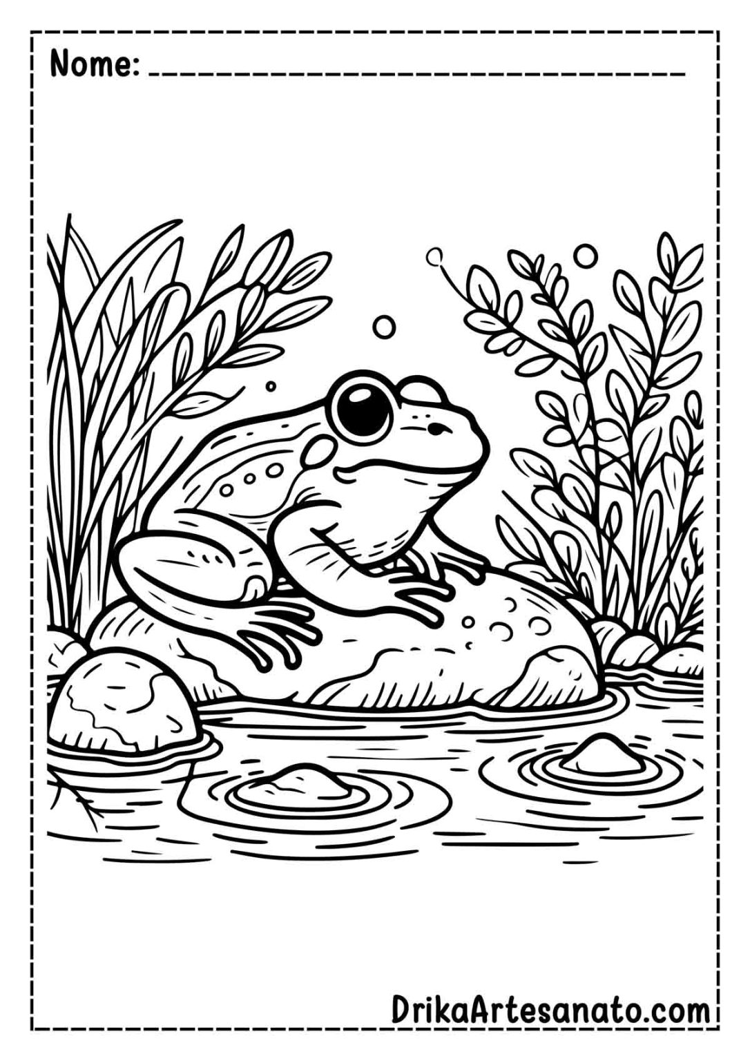 50 Desenhos de Sapo para Colorir Grátis em PDF